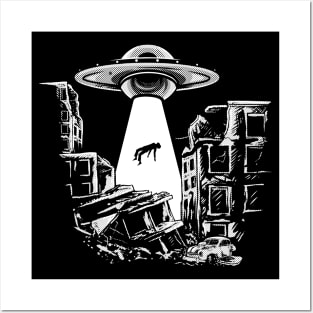 Spacecore Alien Abduction UFO UAP Posters and Art